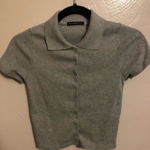 Brandy Melville button down short sleeve polo